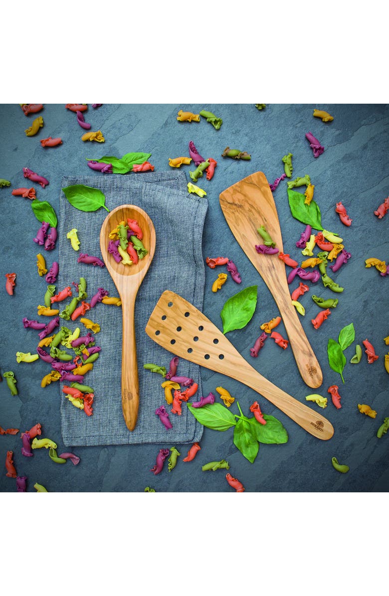 Berard Handcrafted Olive Wood 13 Inch Curved Spatula, Alternate, color,