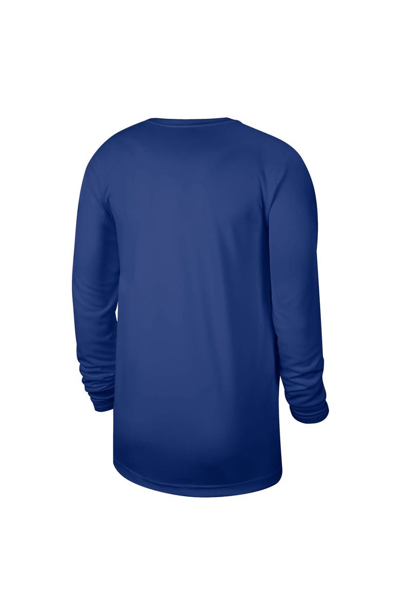 Nike Men's Nike Blue New York Knicks 2025/26 On-Court Flare Dri-FIT Practice Long Sleeve Tri-Blend T-Shirt, Alternate, color, Blue