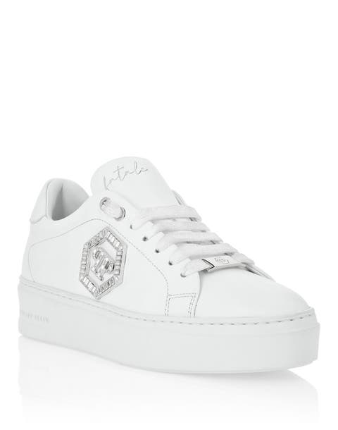 Nappa Leather Low Top Sneakers Crystal Fatale Women