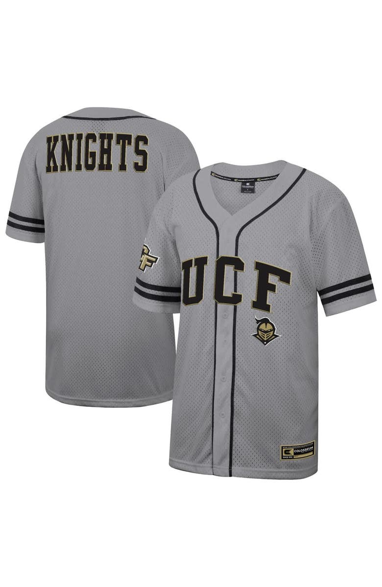 COLOSSEUM Men's Colosseum Gray UCF Knights Free Spirited Baseball Jersey, Alternate, color, Gray