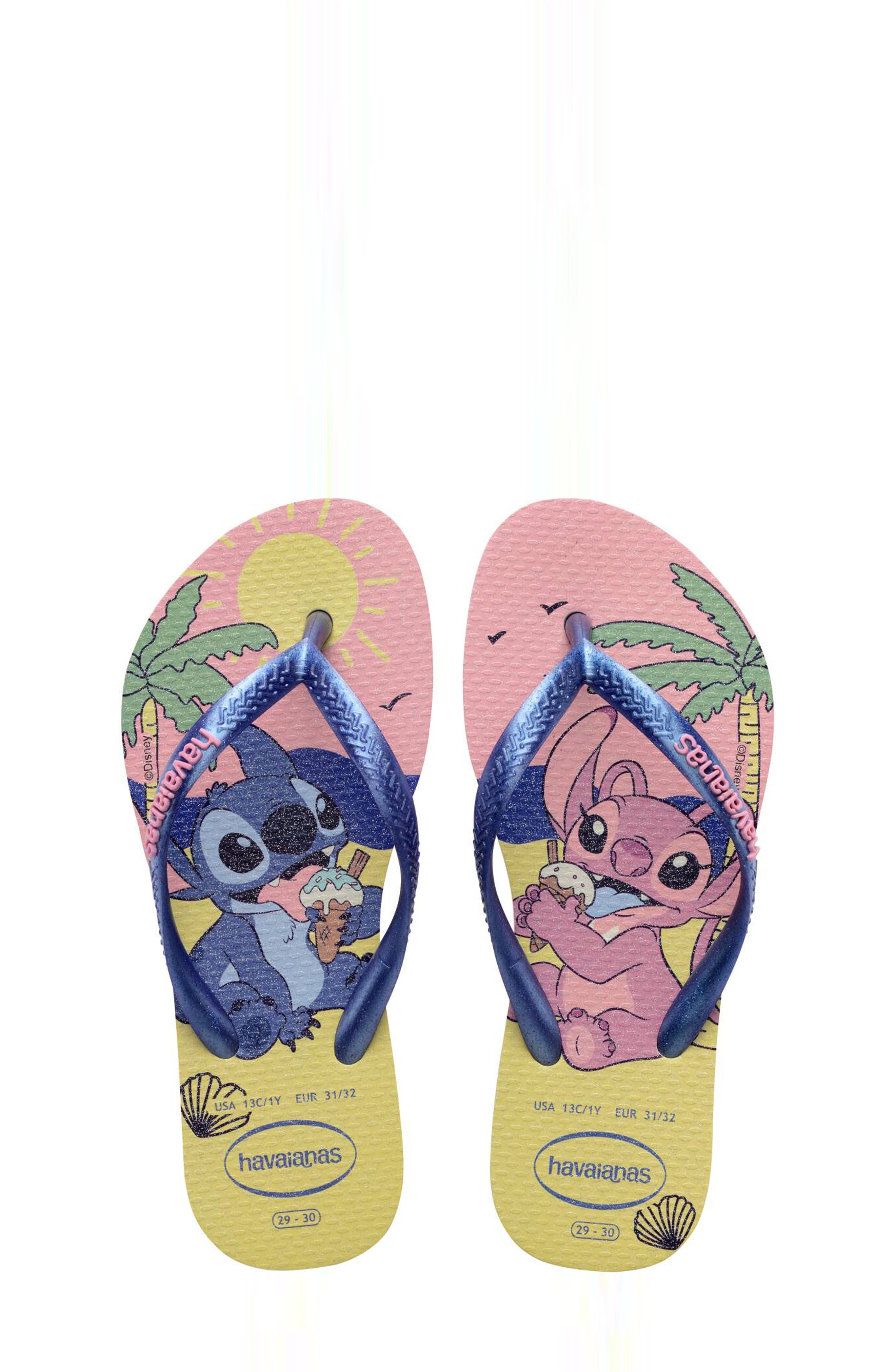 Havaianas x Disney Kids' Slim 'Lilo & Stitch' Flip Flop, Alternate, color, Buttercream