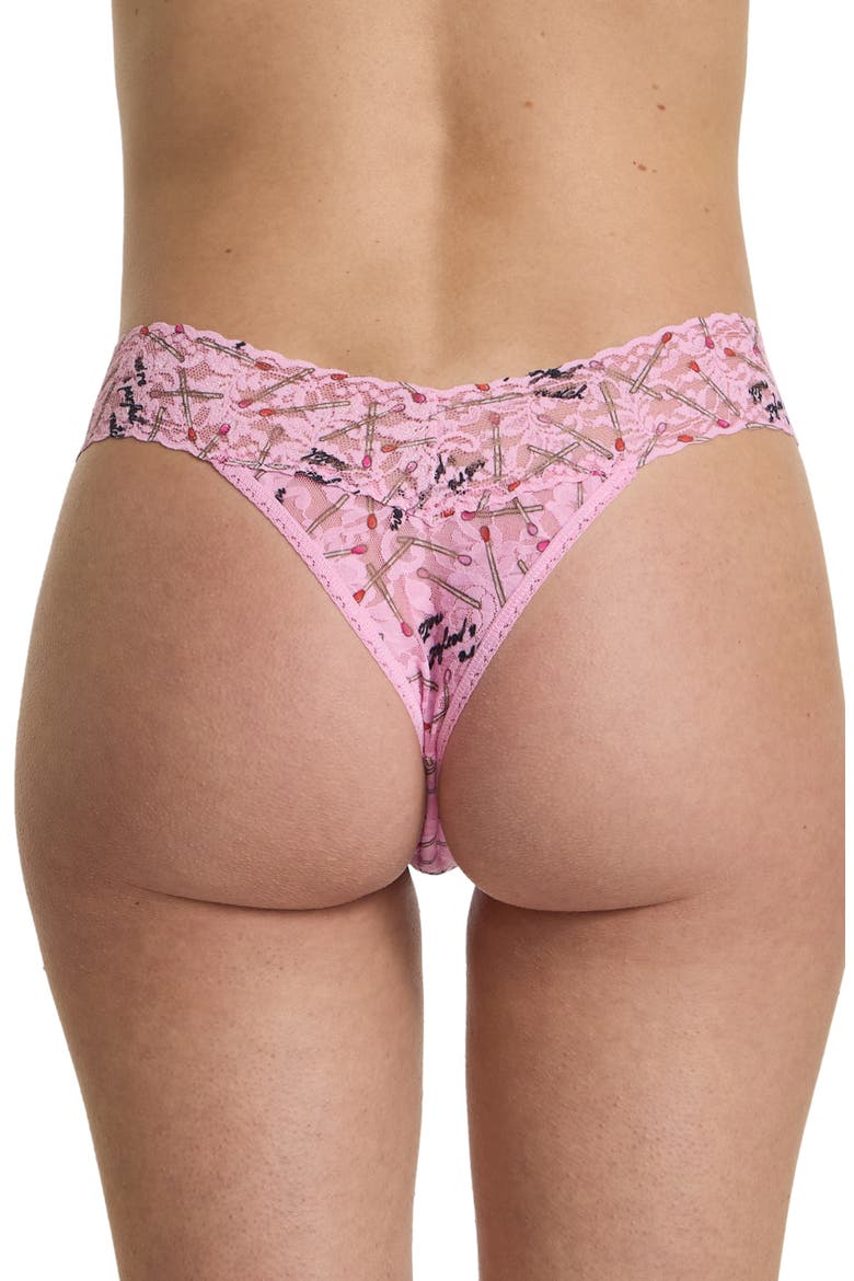 Vday Matchbox Original Rise Thong, Alternate, color, PERFECT MATCH PINK