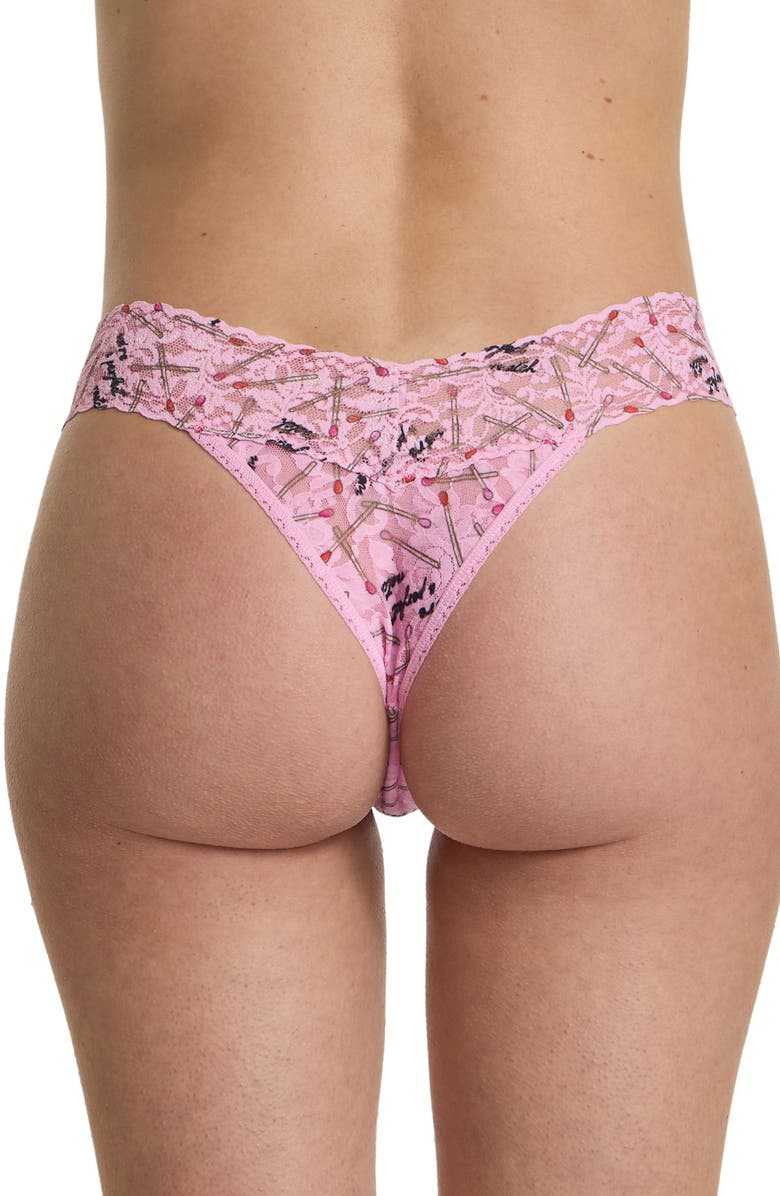 Hanky Panky Vday Matchbox Original Rise Thong, Alternate, color, Perfect Match Pink