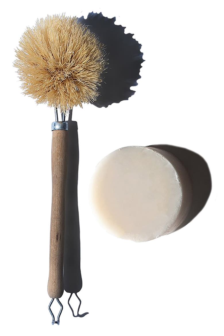 Package Free x Brooklyn Made Natural Dish Soap & Dish Washing Brush Set, Main, color, NATURAL