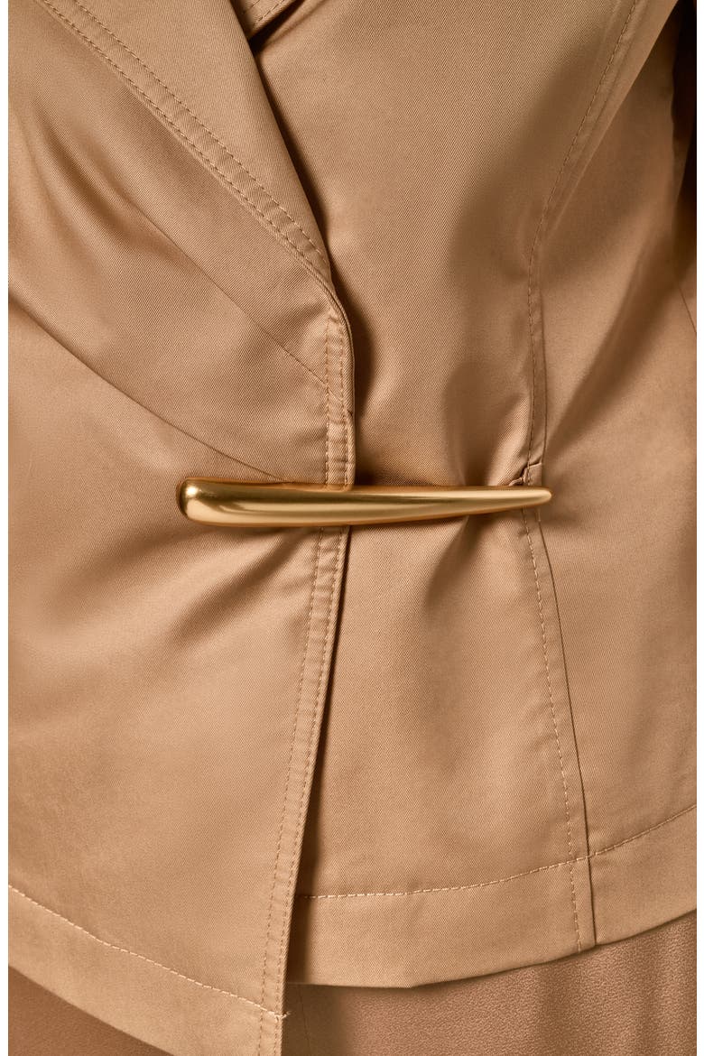 Bar Hardware Cotton Blend Jacket, Alternate, color, FAWN