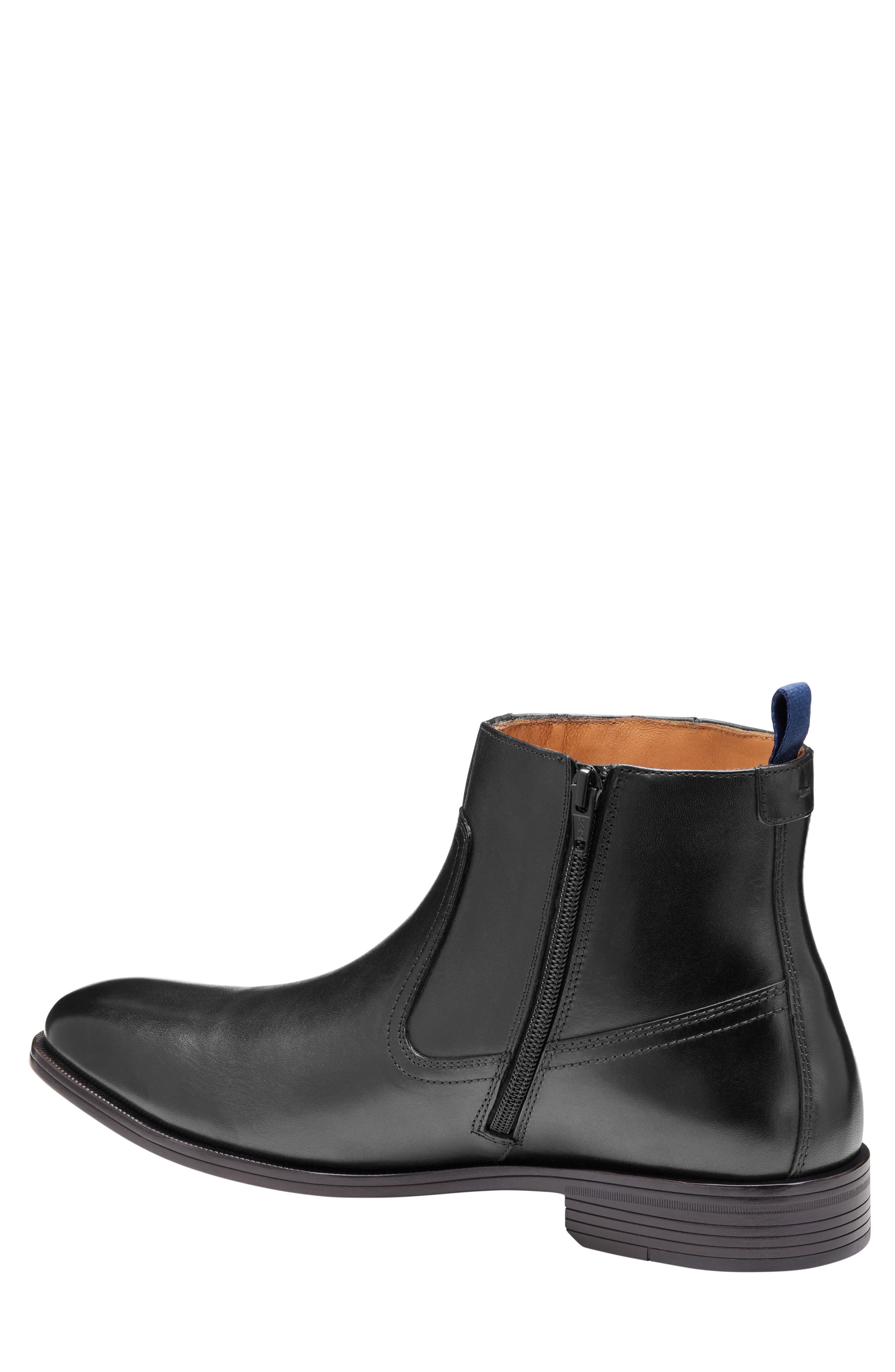 Johnston & Murphy Reeve Zip Boot, Alternate, color, Black Full Grain