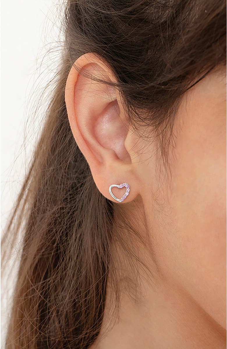 In Season Jewelry Two in One Heart Earrings, Alternate, color, Pink