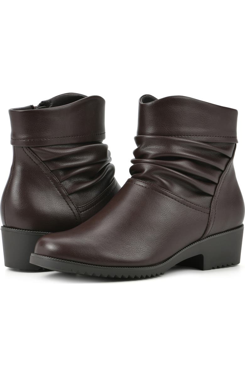 CLIFFS BY WHITE MOUNTAIN Durbon Scrunch Bootie, Alternate, color, Dk Brown/ Smooth