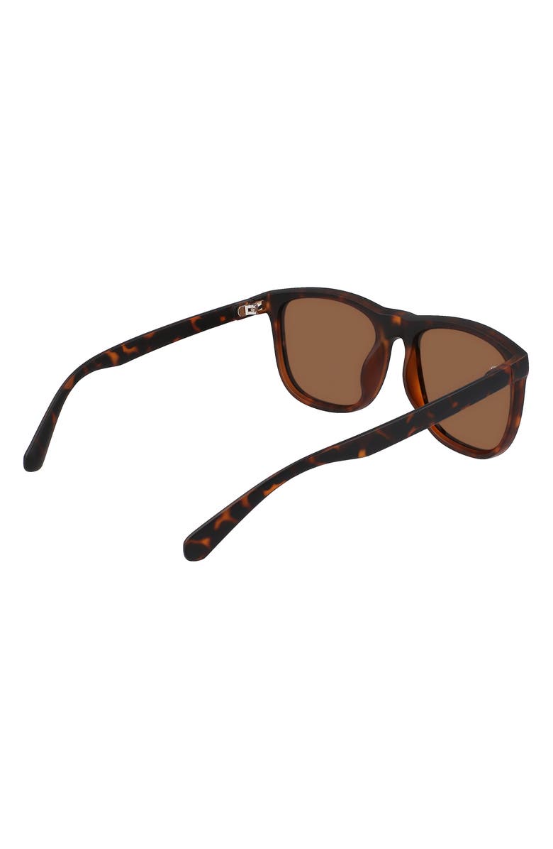 Cole Haan 58mm Plastic Rounded Square Polarized Sunglasses, Alternate, color, Tortoise
