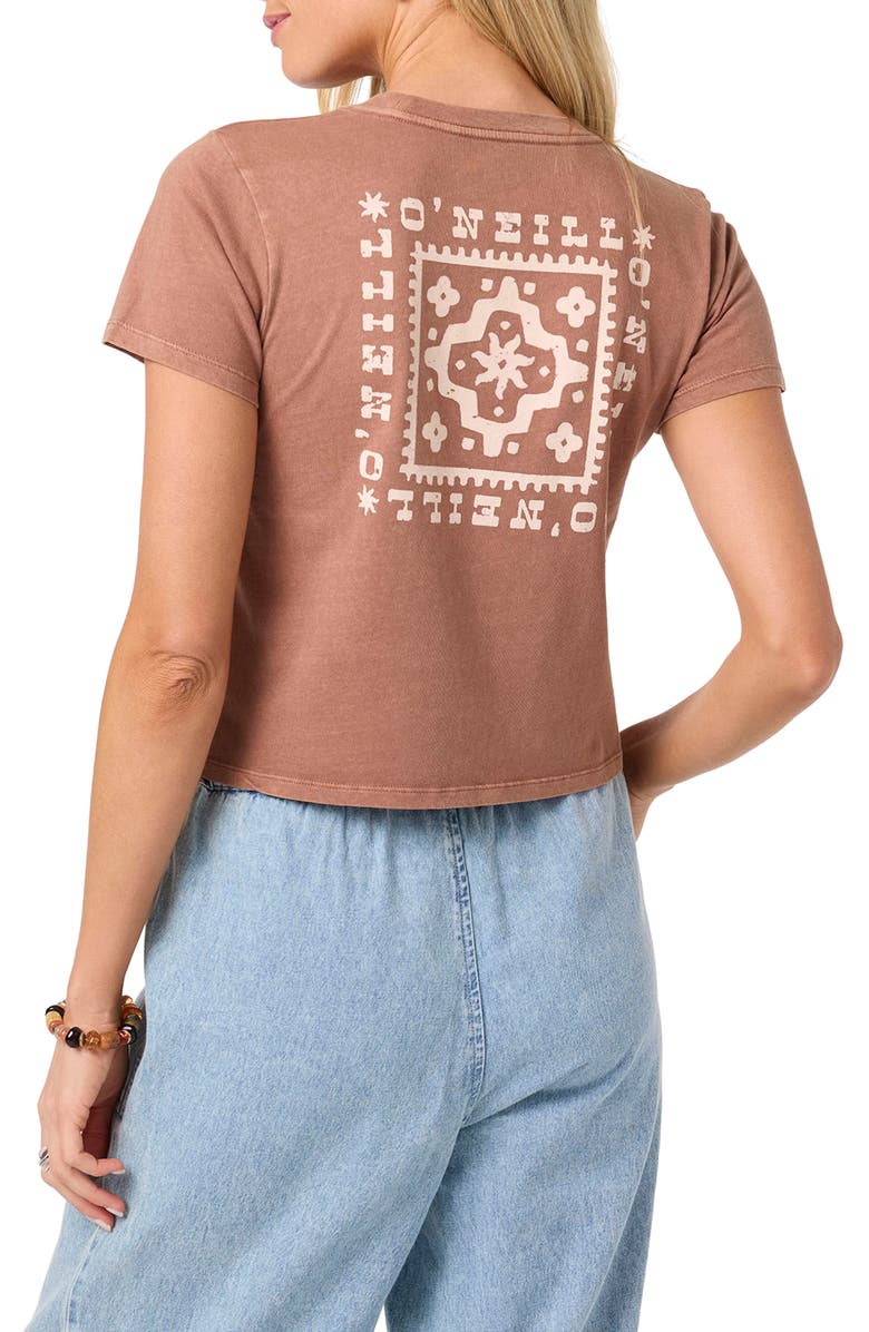 O'Neill Radiant Cotton Crop Graphic T-Shirt, Alternate, color, Carob Brown