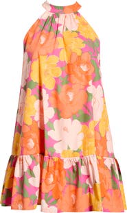 SUGARLIPS Milley Floral Della Halter Minidress