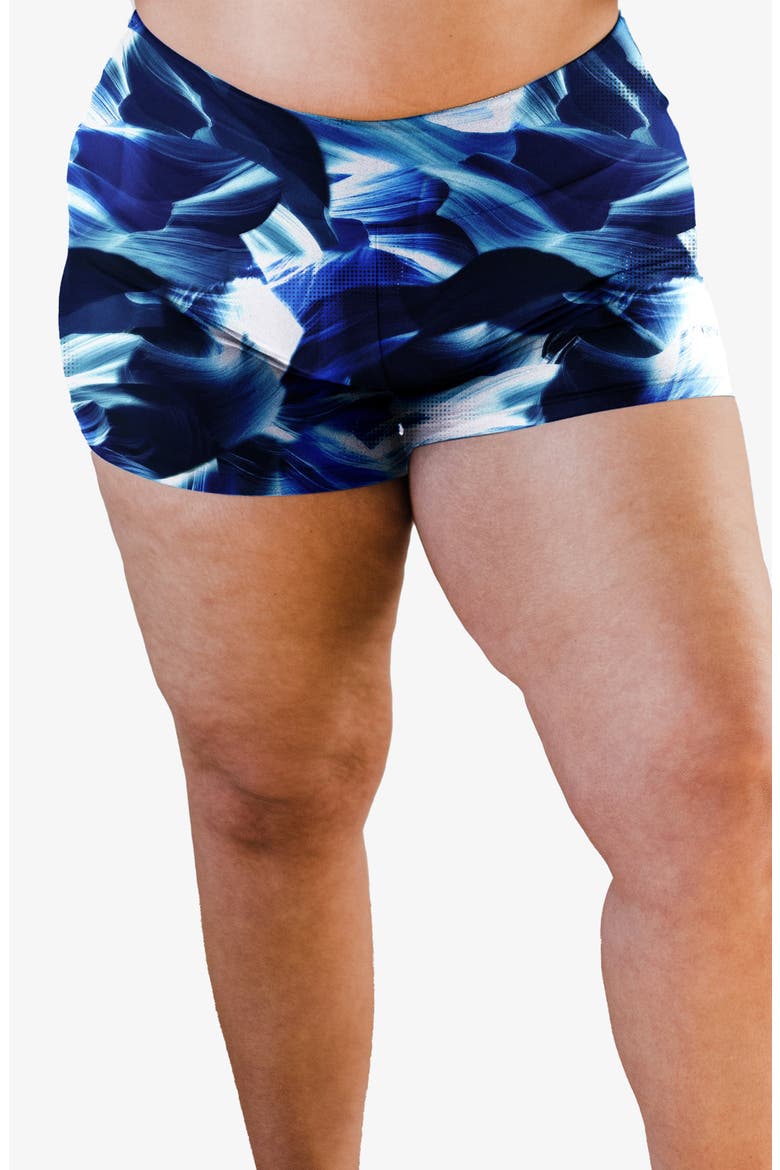 Plus Size Swim Shorts, Main, color, Navy Wave