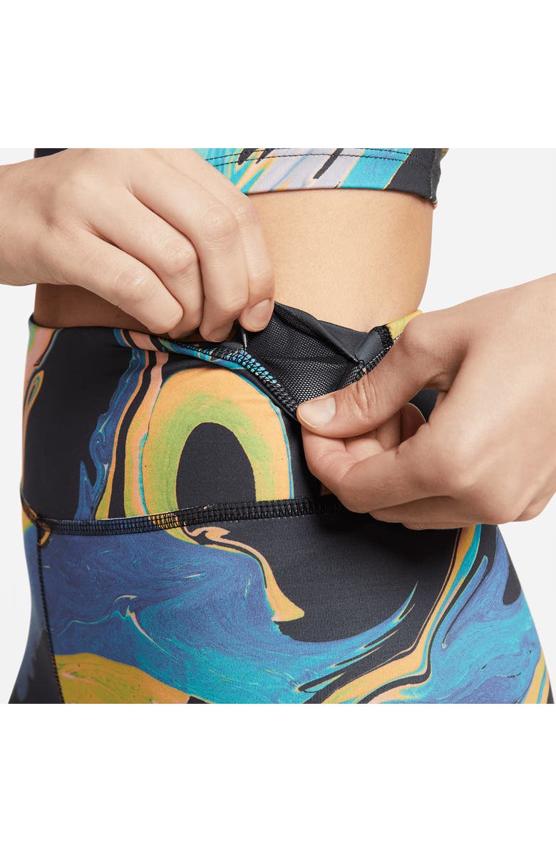 Nike Aurora Marble Print Leggings, Alternate, color,