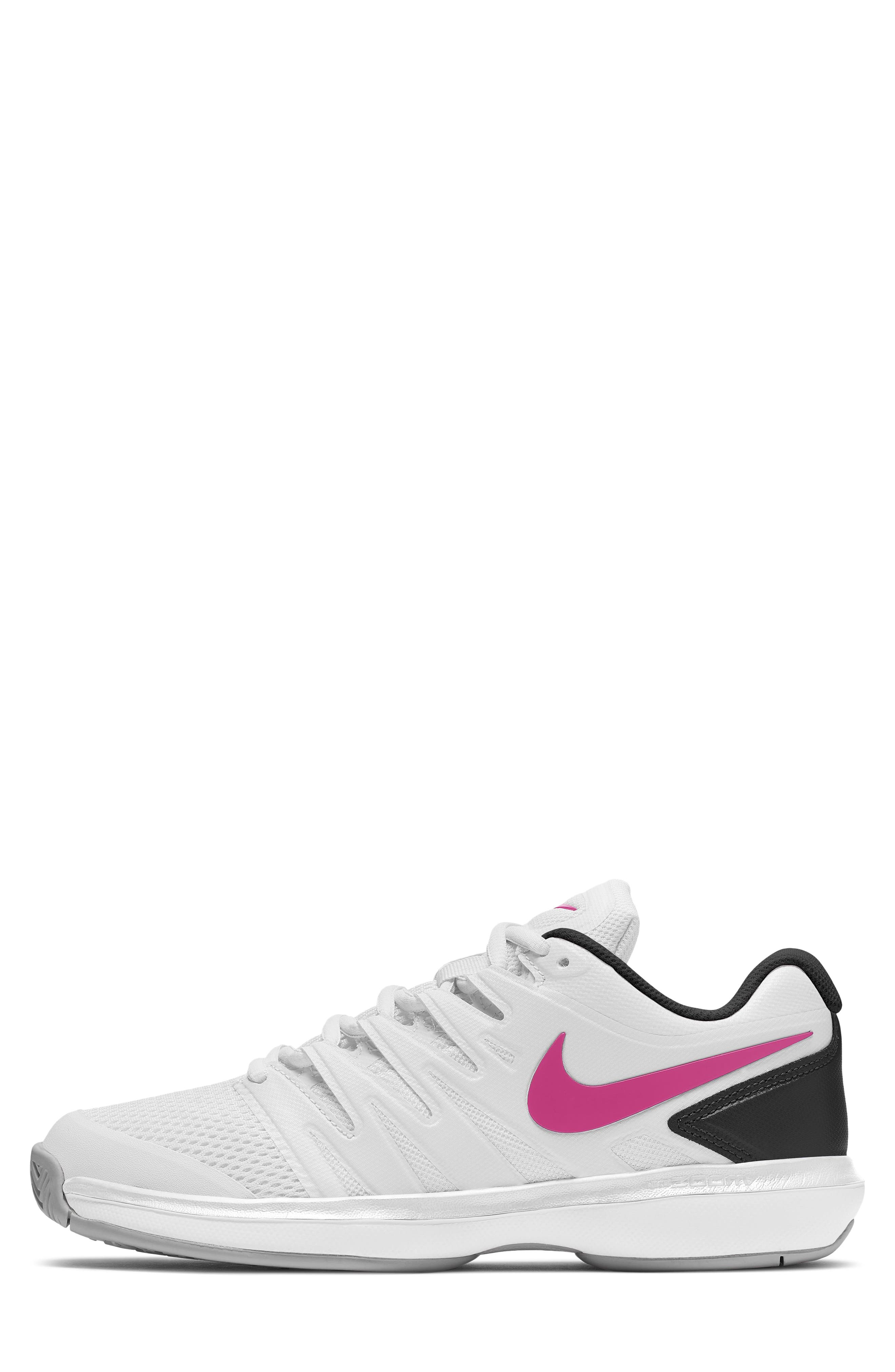 Air Zoom Prestige HC Tennis Shoe, Alternate, color, WHITE/LIGHT SMOKE GREY/BLACK