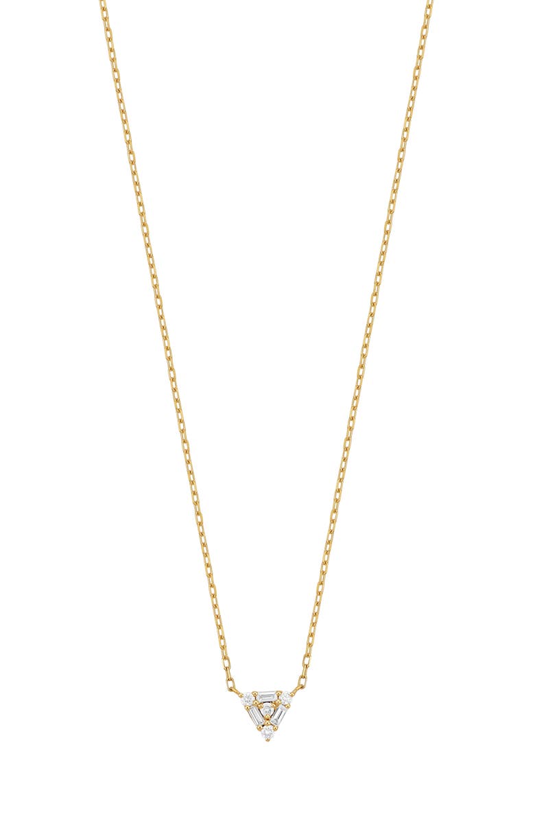 Bony Levy 18K Yellow Gold Diamond Triangle Pendant Necklace, Main, color, 18K Yellow Gold