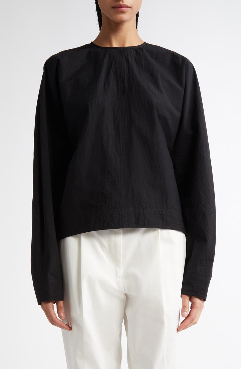 TOTEME Balloon Sleeve Top, Main, color, Black