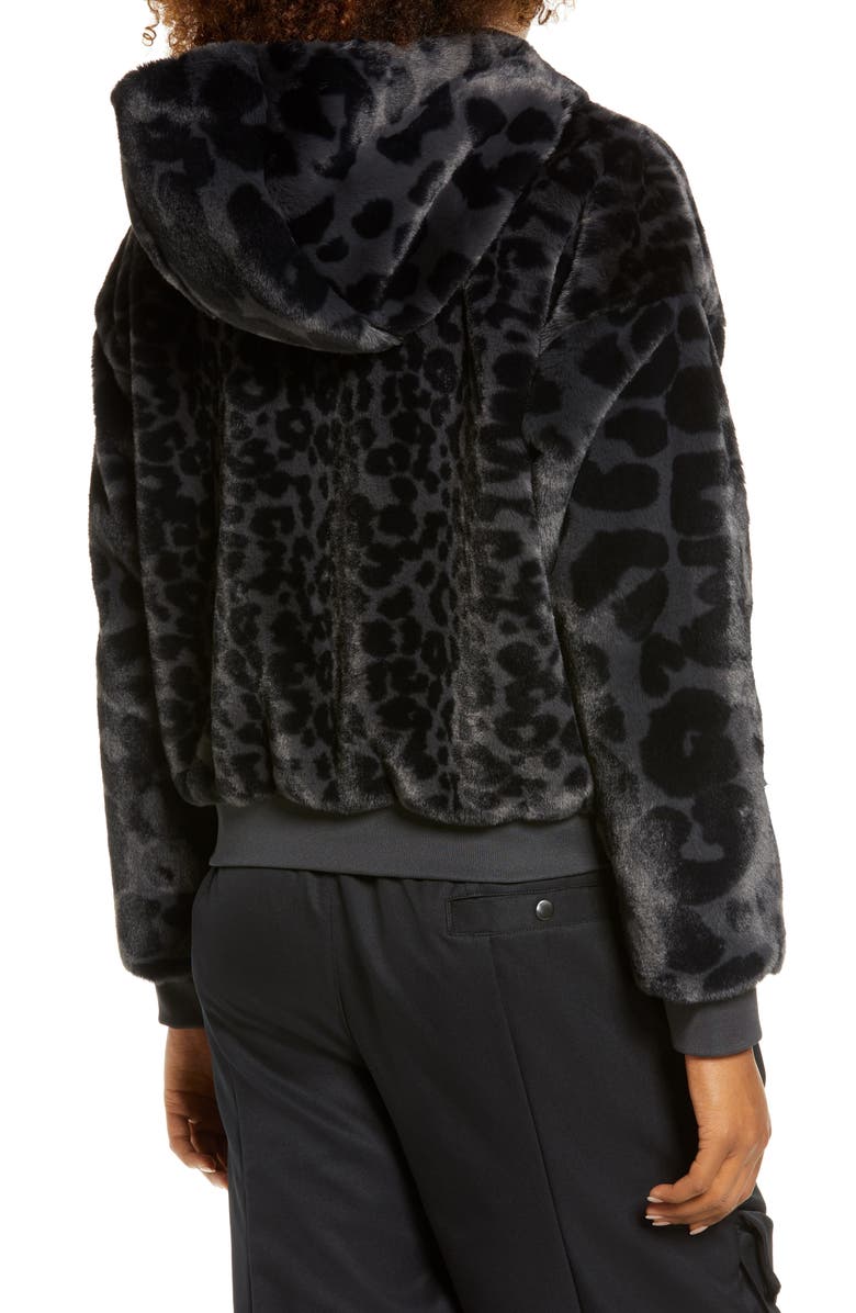 Jordan Women's Court-to-Runway Animal Print Faux Fur Pullover Hoodie, Alternate, color, 