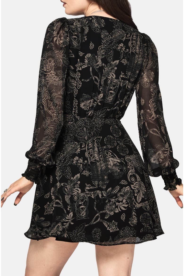 Surge Wrap Mini Dress, Alternate, color, Black