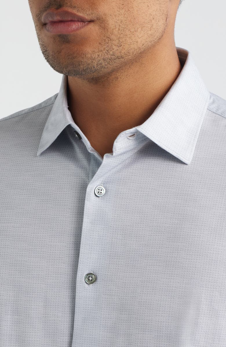 Bugatchi James OoohCotton<sup>®</sup> Button-Up Shirt, Alternate, color, Platinum
