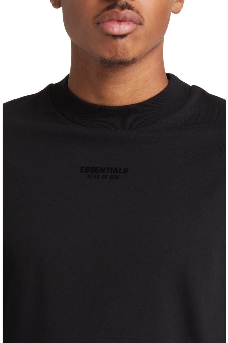Essentials Long Sleeve Cotton T-Shirt, Alternate, color, JET BLACK