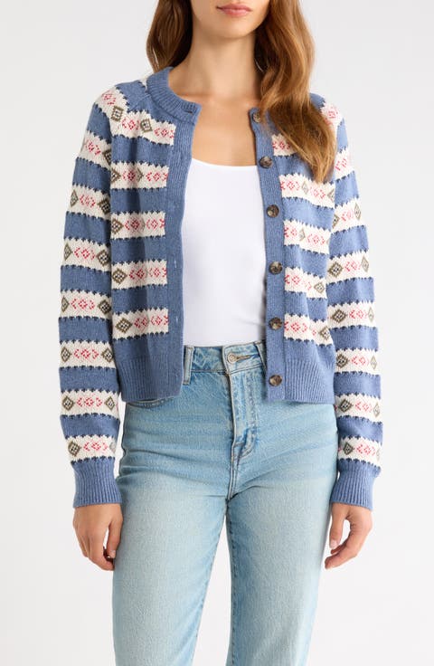Fiorella Fair Isle Cotton Blend ardigan