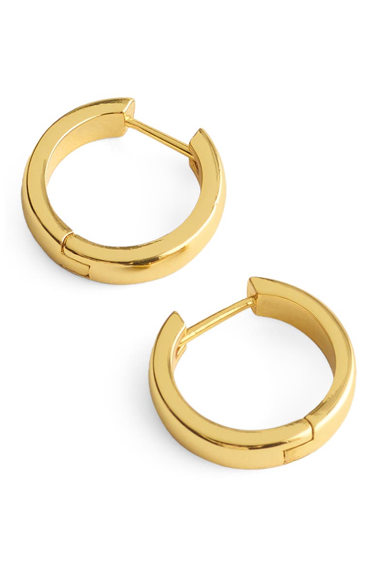 Small Huggie Hoop Earrings, Main, color, WARM GOLD