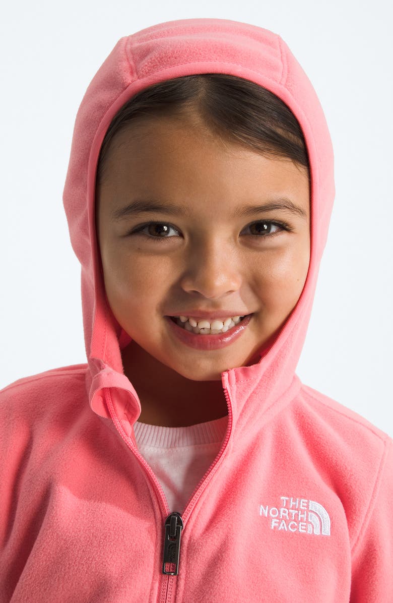 The North Face Kids' Glacier Zip Hoodie, Alternate, color, Coral Crush