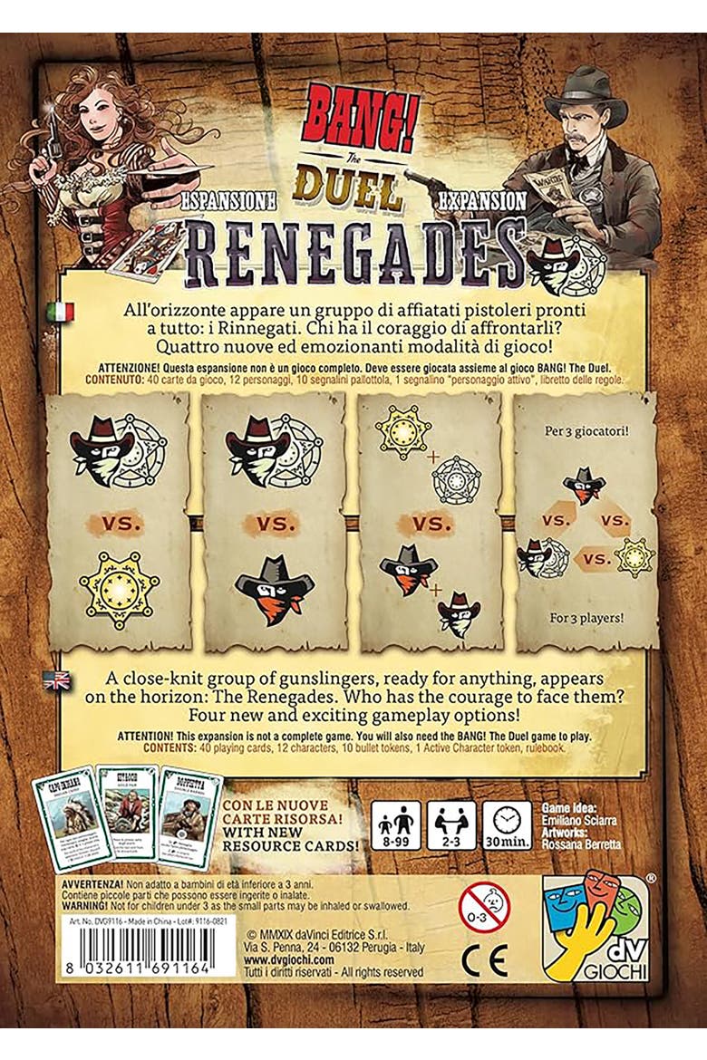 Bang! The Duel Renegades, Game, Kids & Adults, Alternate, color, Multicolored