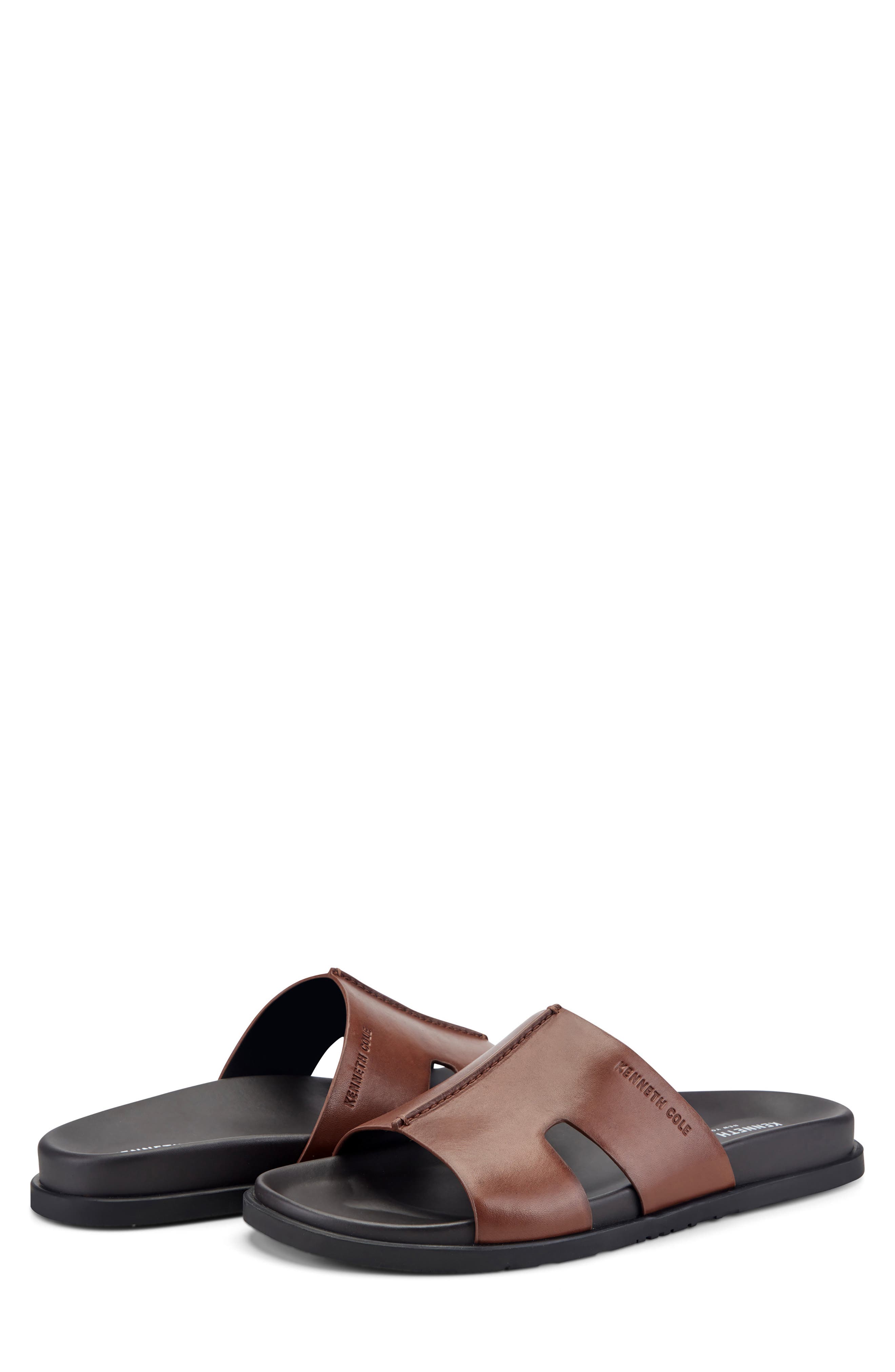 Willy Slide Sandal, Alternate, color, COGNAC