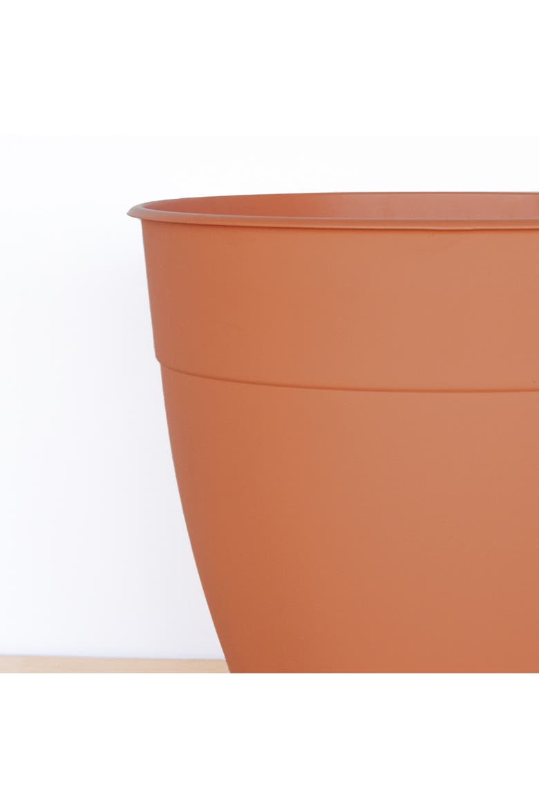 12 Inch Dayton Planter With Saucer Tray, Terra Cotta, Alternate, color, Brown