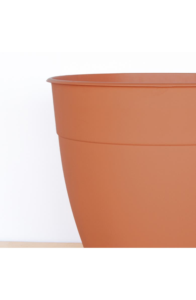 Bloem 12 Inch Dayton Planter With Saucer Tray, Terra Cotta, Alternate, color, Brown