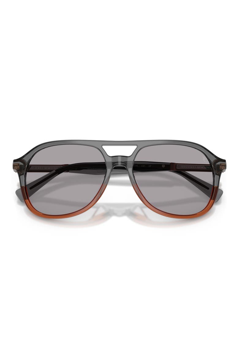 56mm Polarized Pilot Sunglasses, Alternate, color, LIGHT GREY