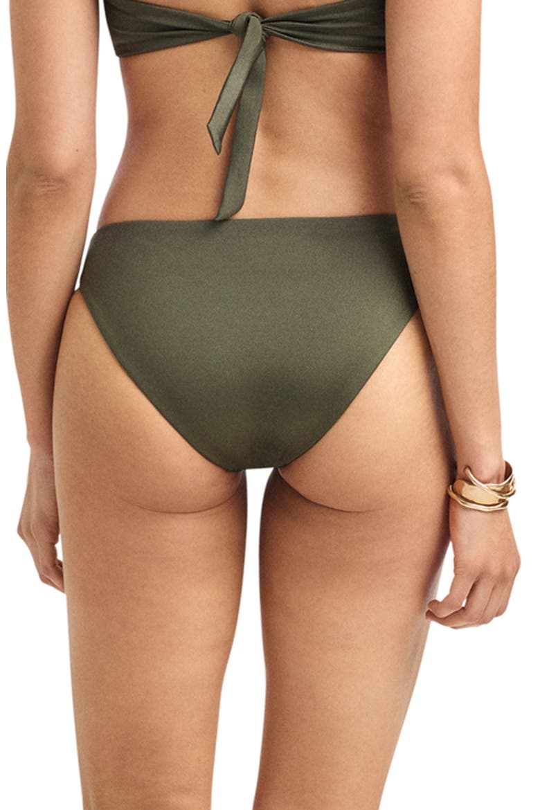 Cali High Cut Bikini Bottoms, Alternate, color, OLIVE