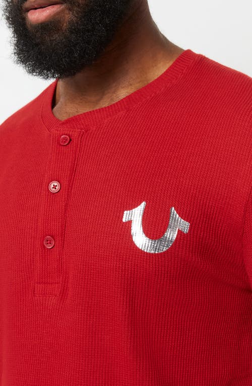 TRUE RELIGION TRUE RELIGION LONG SLEEVE HENLEY T-SHIRT