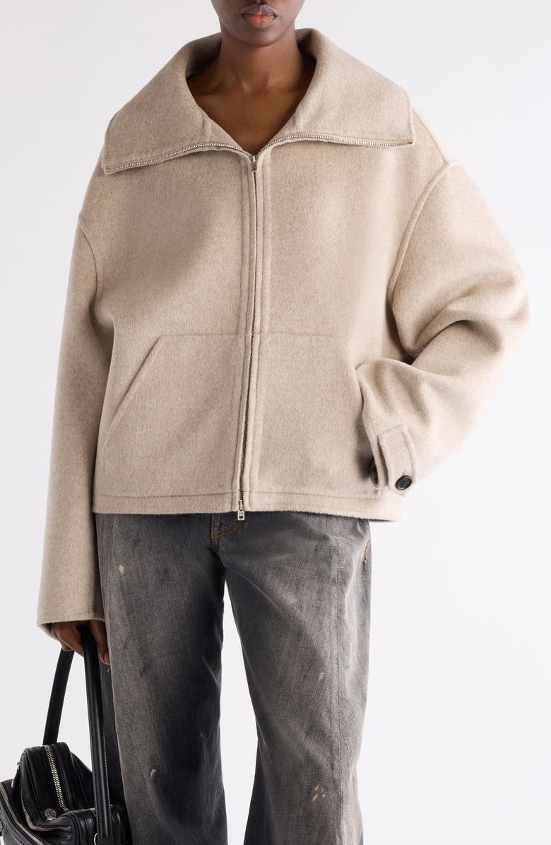 Acne Studios Olemmy Wool & Cashmere Jacket, Main, color, Oatmeal Melange