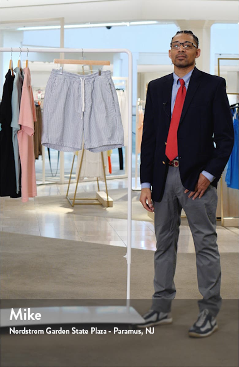 Stripe Cotton Seersucker Shorts, sales video thumbnail