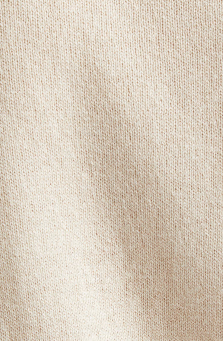 Burberry EKD Short Sleeve Wool & Cotton Sweater, Alternate, color, Easel Beige