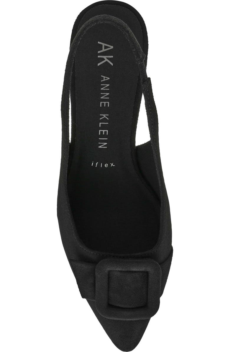 Anne Klein Ivona Slingback Pump, Alternate, color, Black Microsuede