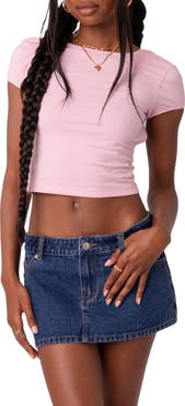 EDIKTED Bambi Open Back Crop T-Shirt