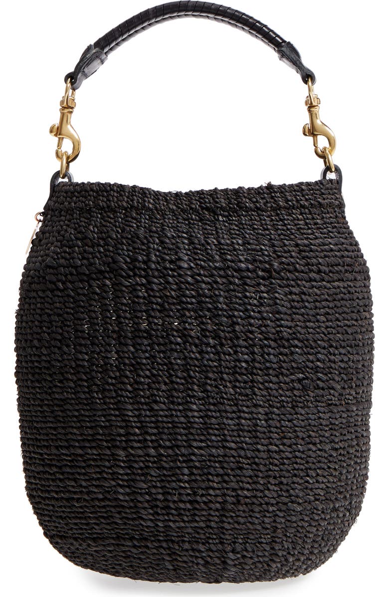 Clare V. Pot de Miel Top Handle Straw Basket Bag, Alternate, color,