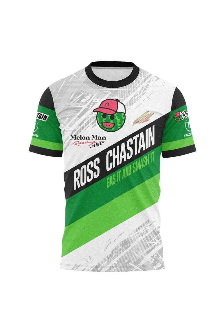 Men's Trackhouse Racing Team Collection White Ross Chastain Melon Man Gas It or Smash It Sublimated T-Shirt, Alternate, color, White