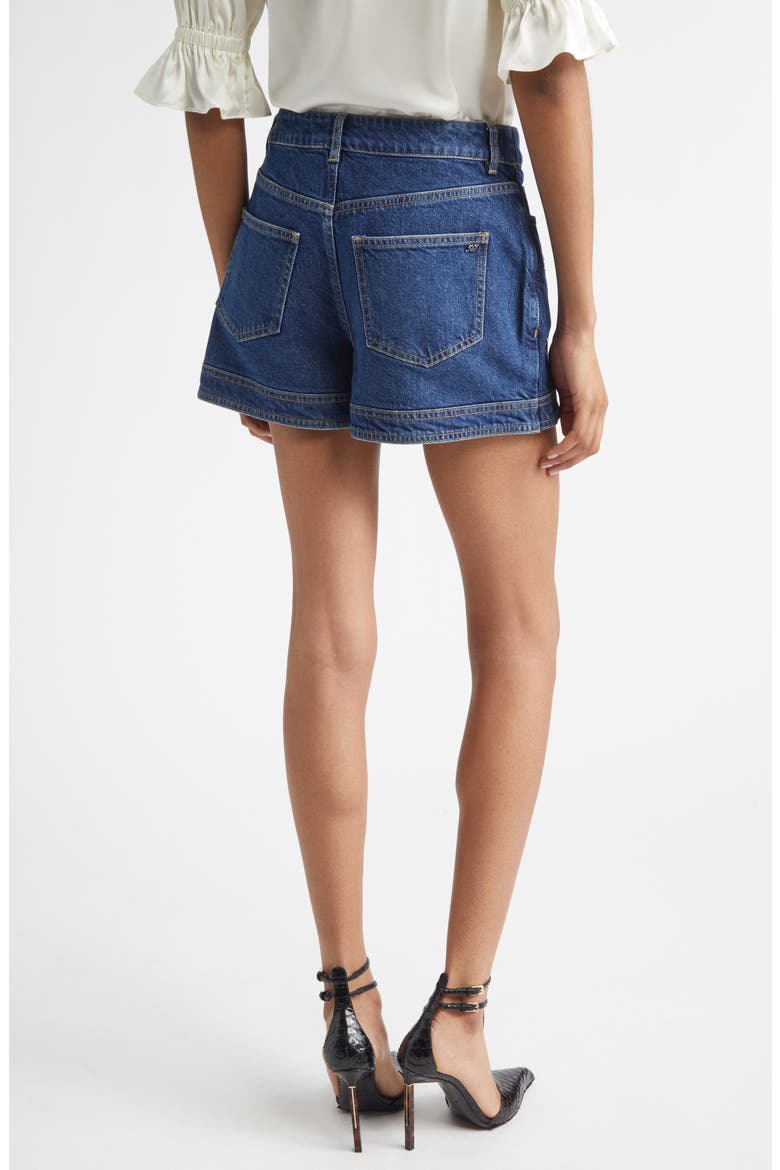 Marcia Rivet Detail Denim Skort, Alternate, color, TIDE