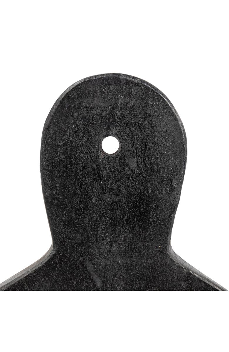 Storied Home Wide Marble Cutting or Charcuterie Board with Handle, Black, Alternate, color, Black