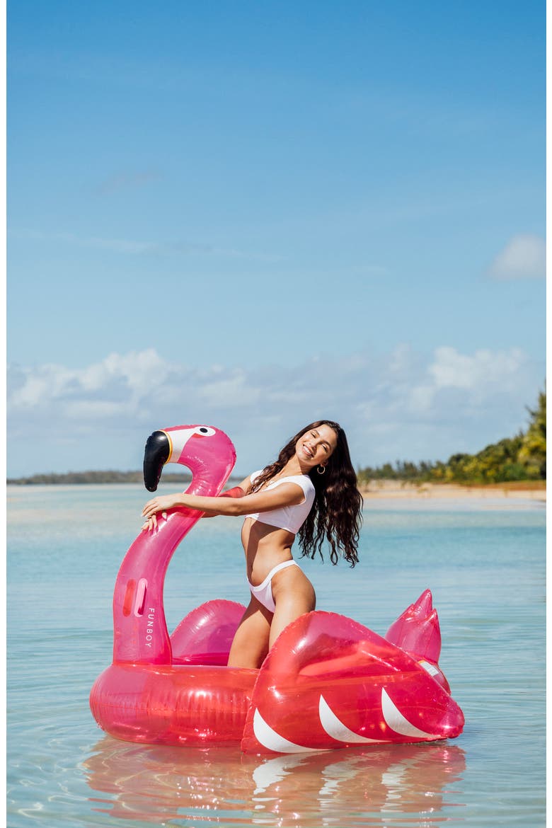 Glitter Flamingo Pool Float, Alternate, color, PINK