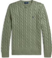 Polo Ralph Lauren Cable Knit Cotton Crewneck Sweater