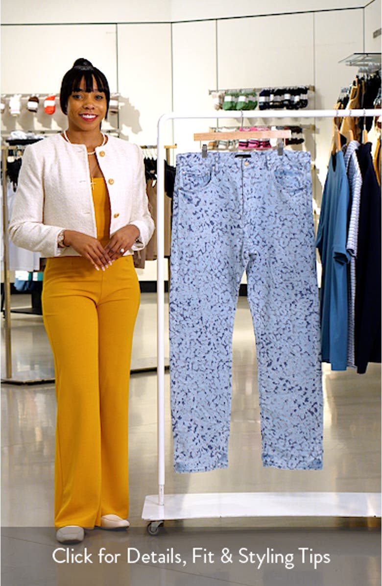 P011 Leopard Jacquard Straight Leg Jeans, sales video thumbnail