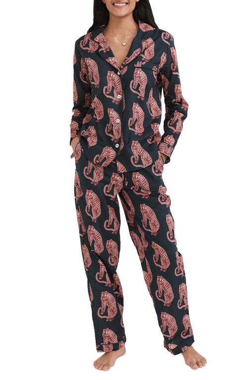 Desmond & Dempsey Long Sleeve Cotton Pajamas