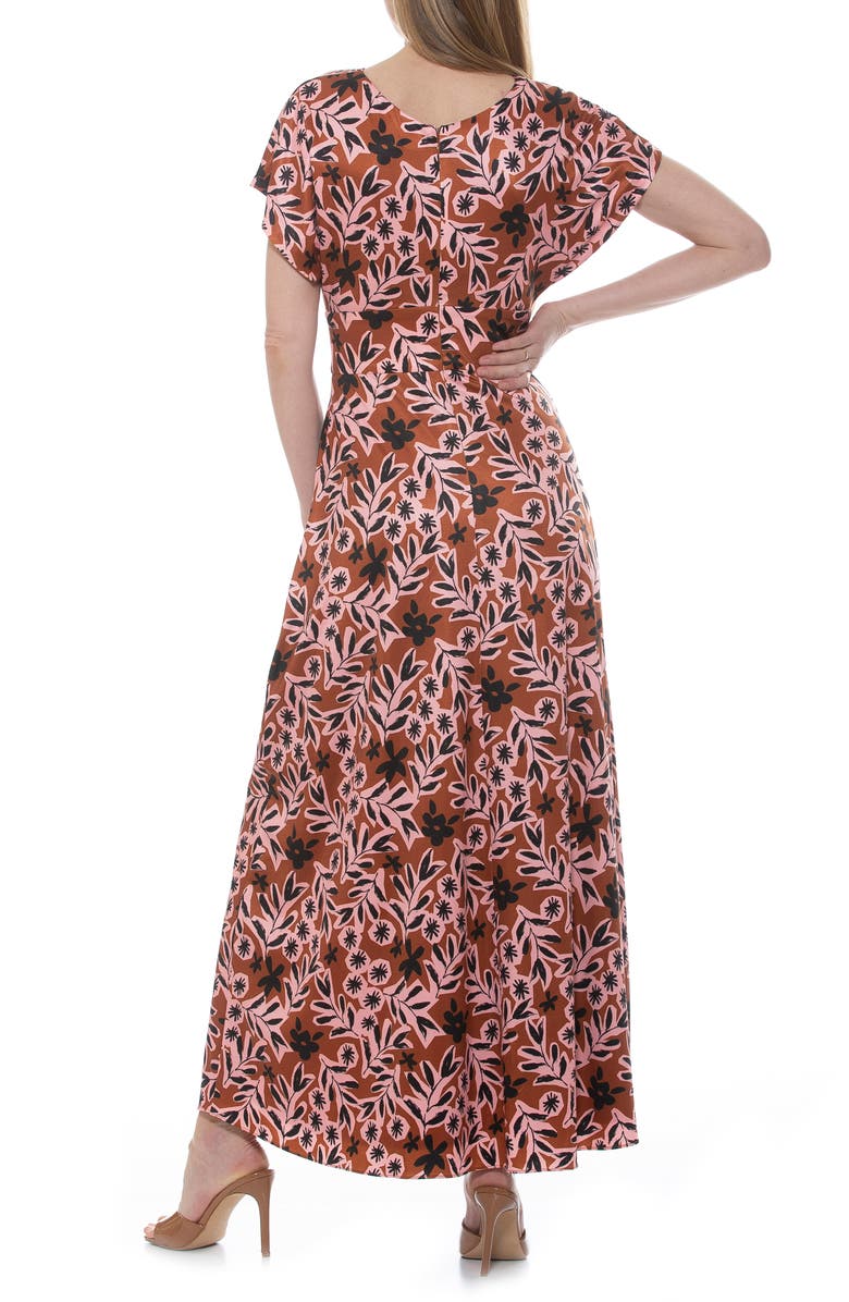 Alexia Admor Brielle Maxi Dress, Alternate, color, Brown Multi
