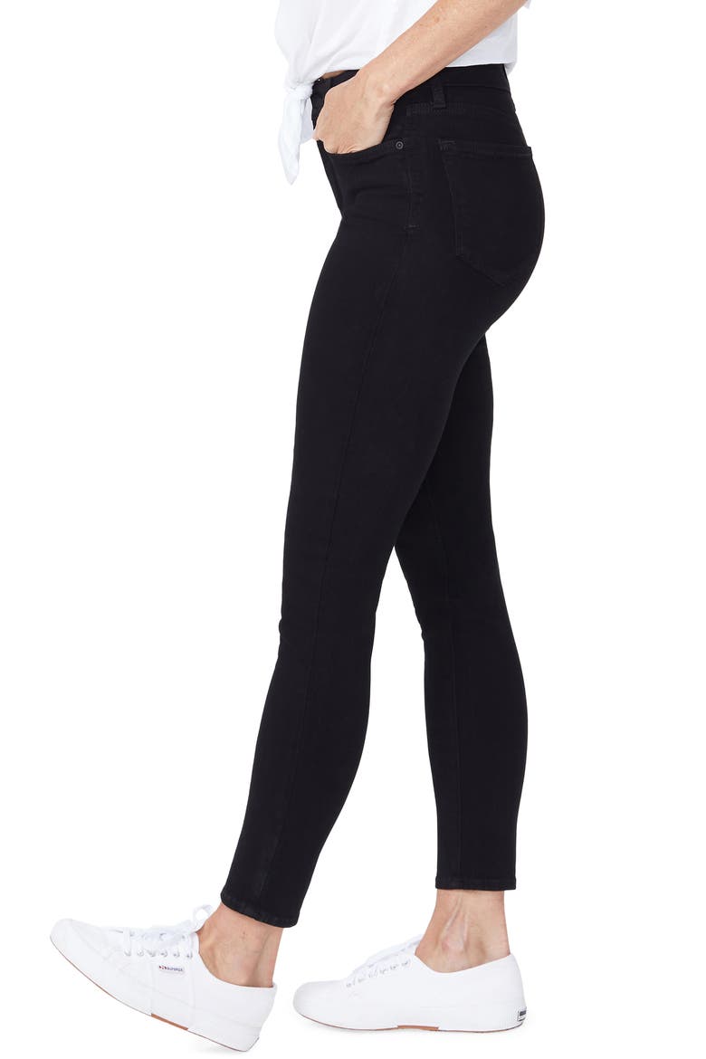 Ami Stretch Super Skinny Jeans, Alternate, color, BLACK