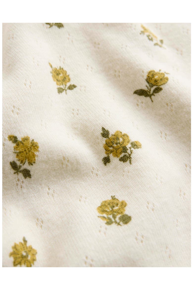 Kids' Long Sleeve Pointelle T-Shirt, Alternate, color, YELLOW DITSY FLORAL